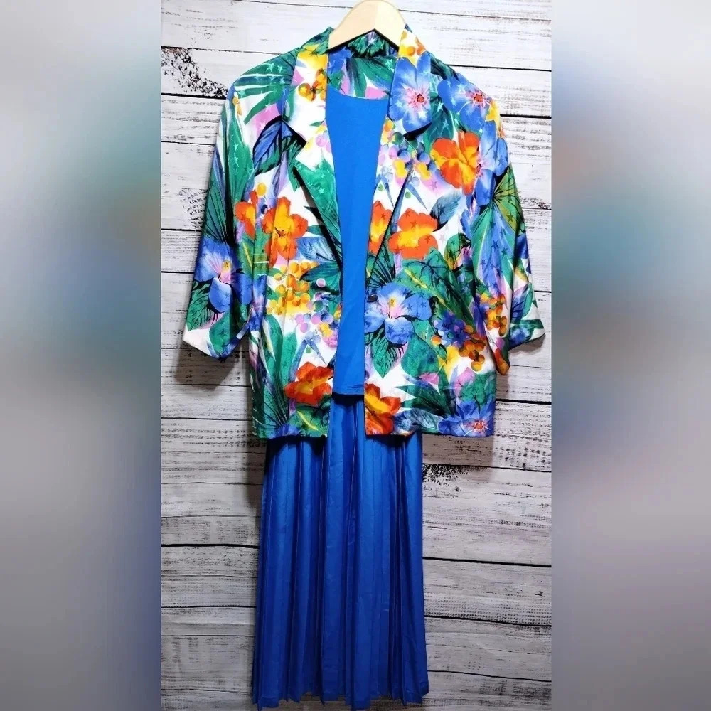 Jamboree Hawaiian Outfit Set size 6 in Blue Tropical Vacation Resort‎ Relaxation